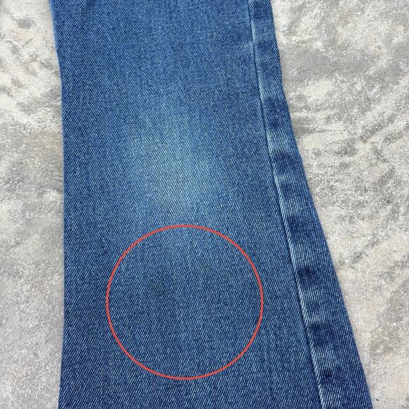 Y2K SQZ Jeans Kids Girls Sz 7 Pockets Blue Cotton Flare 90s Classic Cotton - Picture 5 of 14